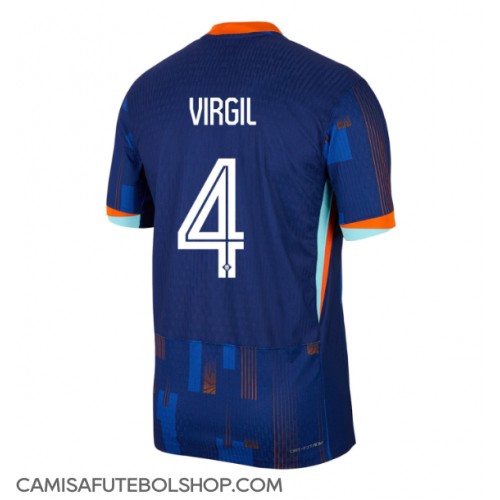 Camisa de time de futebol Holanda Virgil van Dijk #4 Replicas 2º Equipamento Europeu 2024 Manga Curta